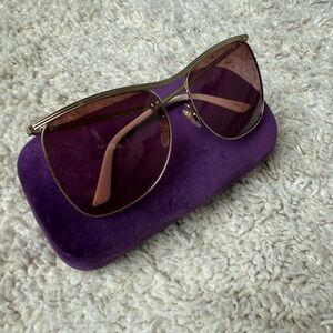 Gucci Purple and Gold Sunglasses